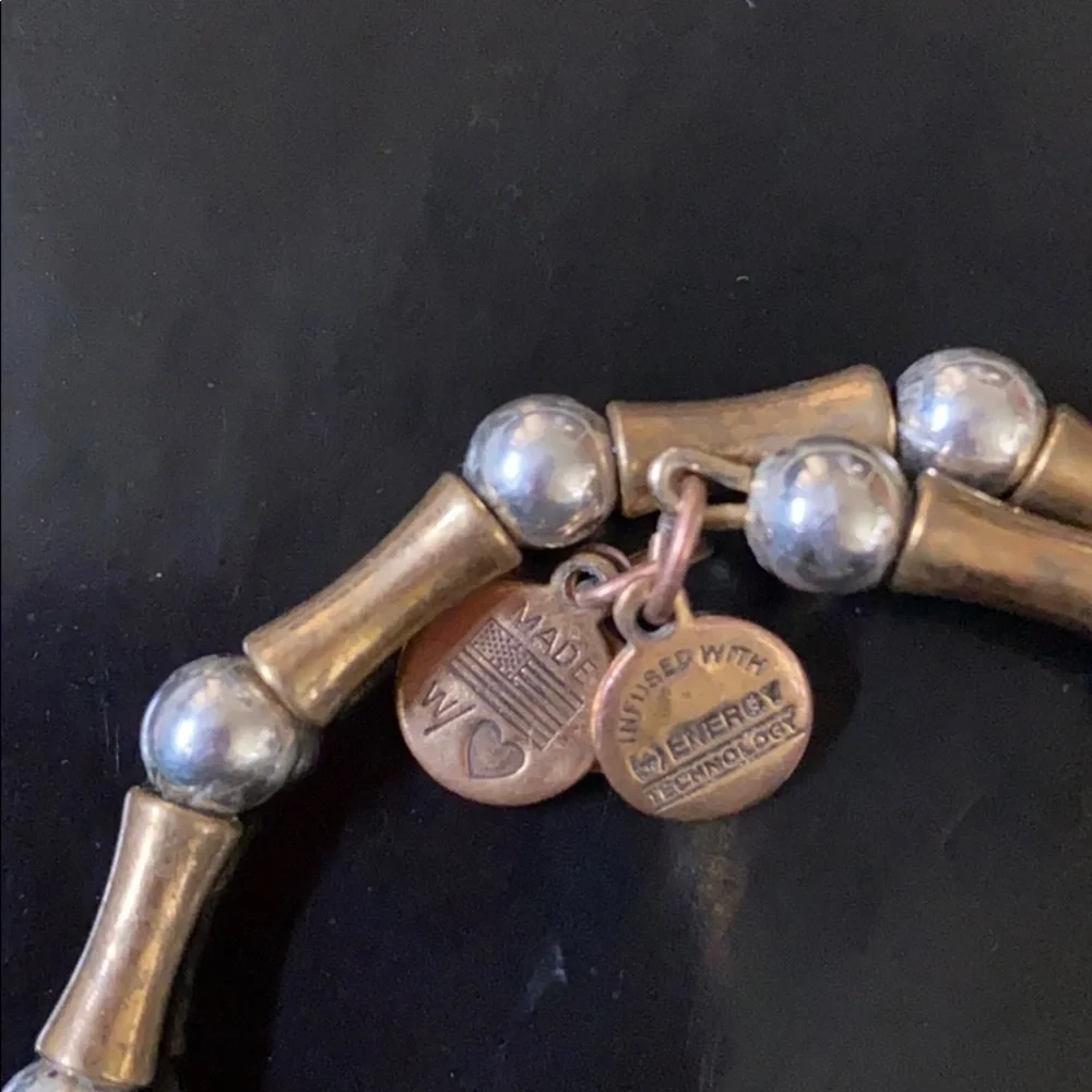 Alex and Ani mixed metal bead bangle